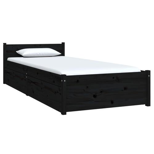 Sengeramme med skuffer 75x190 cm Small Single sort