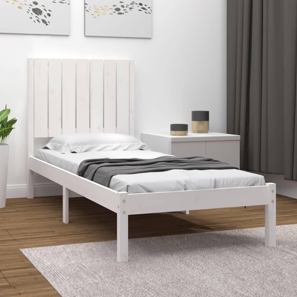 Sengeramme 75x190 cm Small Single massivt træ hvid