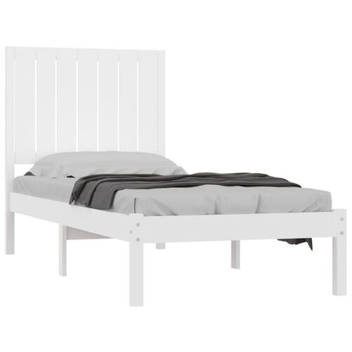 Sengeramme 75x190 cm Small Single massivt træ hvid