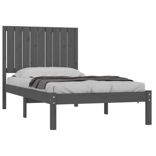 Sengeramme 90x200 cm massivt fyrretræ grå