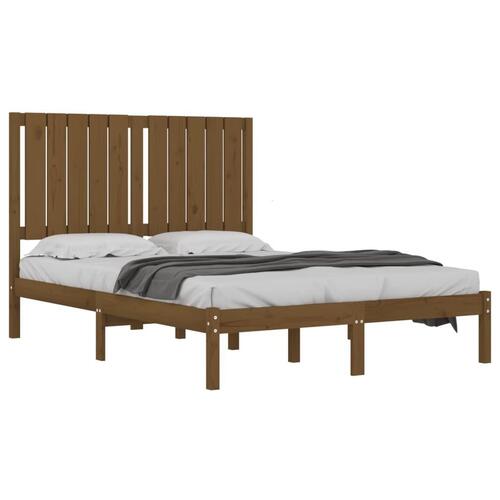 Sengeramme 120x190 cm Small Double massivt træ gyldenbrun
