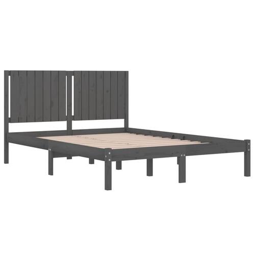 Sengeramme 150x200 cm King Size massivt fyrretræ grå