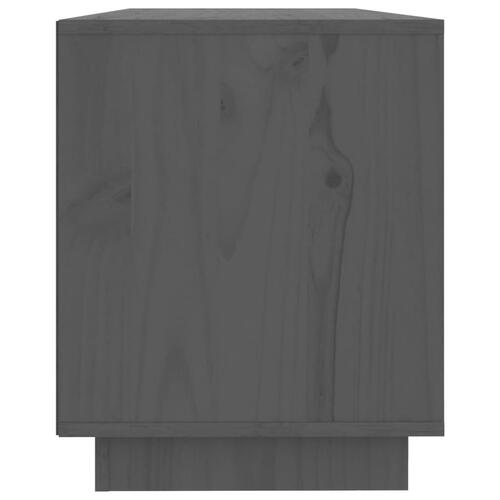 Tv-bord 110,5x35x44 cm massivt fyrretræ grå