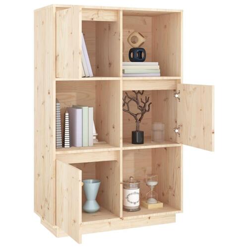 Højskab 74x35x117 cm massivt fyrretræ