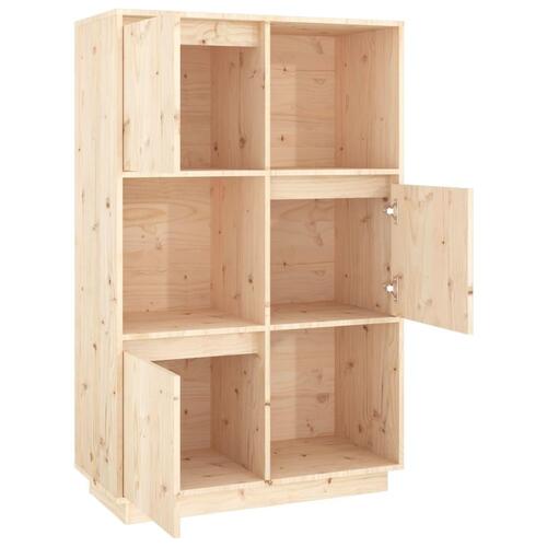 Højskab 74x35x117 cm massivt fyrretræ