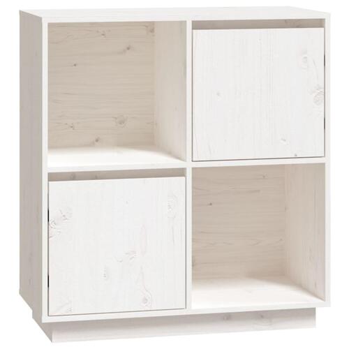 Skænk 74x35x80 cm massivt fyrretræ hvid