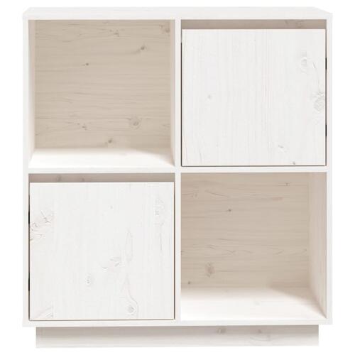 Skænk 74x35x80 cm massivt fyrretræ hvid