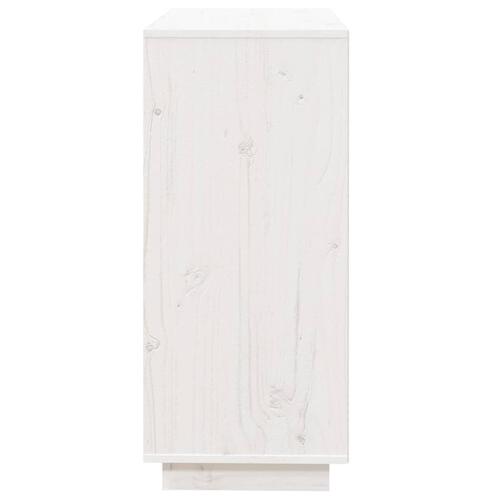 Skænk 74x35x80 cm massivt fyrretræ hvid