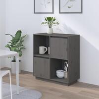 Skænk 74x35x80 cm massivt fyrretræ grå