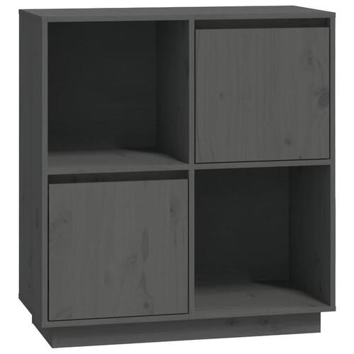 Skænk 74x35x80 cm massivt fyrretræ grå