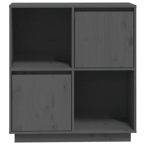 Skænk 74x35x80 cm massivt fyrretræ grå