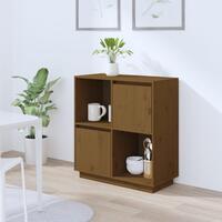 Skænk 74x35x80 cm massivt fyrretræ gyldenbrun