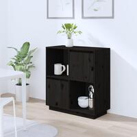 Skænk 74x35x80 cm massivt fyrretræ sort