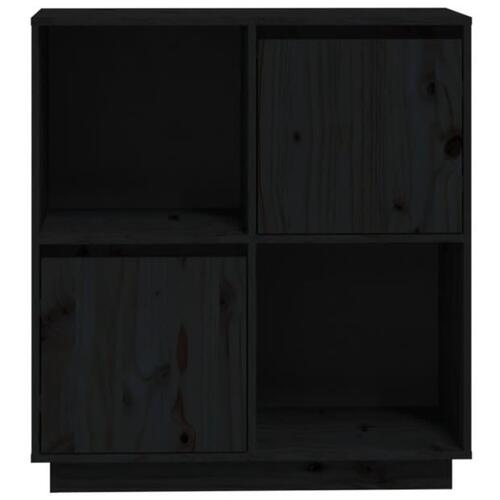 Skænk 74x35x80 cm massivt fyrretræ sort