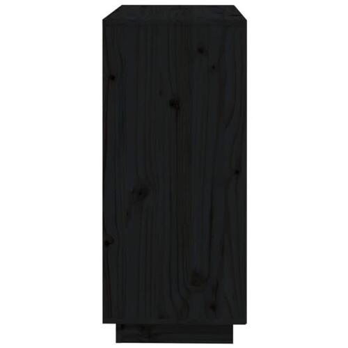Skænk 74x35x80 cm massivt fyrretræ sort