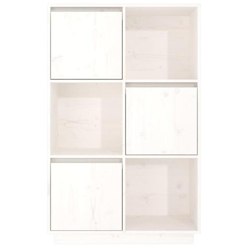Højskab 74x35x117 cm massivt fyrretræ hvid