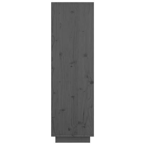 Højskab 74x35x117 cm massivt fyrretræ grå