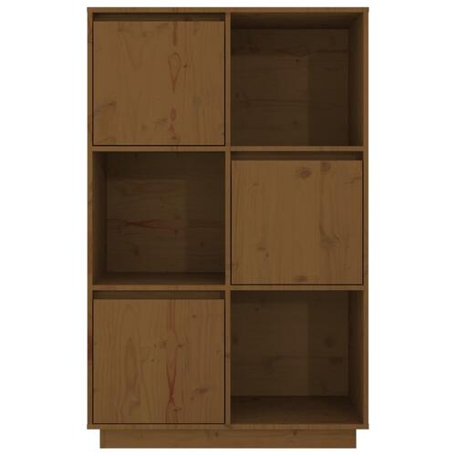 Højskab 74x35x117 cm massivt fyrretræ gyldenbrun