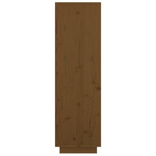 Højskab 74x35x117 cm massivt fyrretræ gyldenbrun