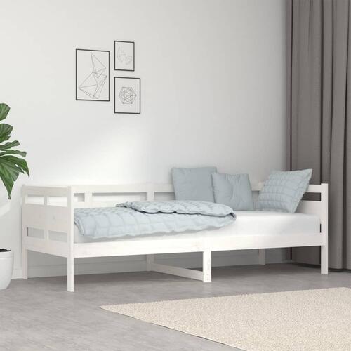 Daybed 80x200 cm massivt fyrretræ hvid