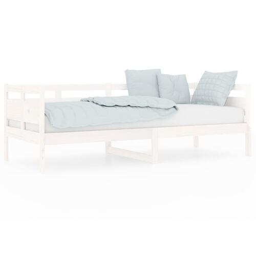 Daybed 80x200 cm massivt fyrretræ hvid