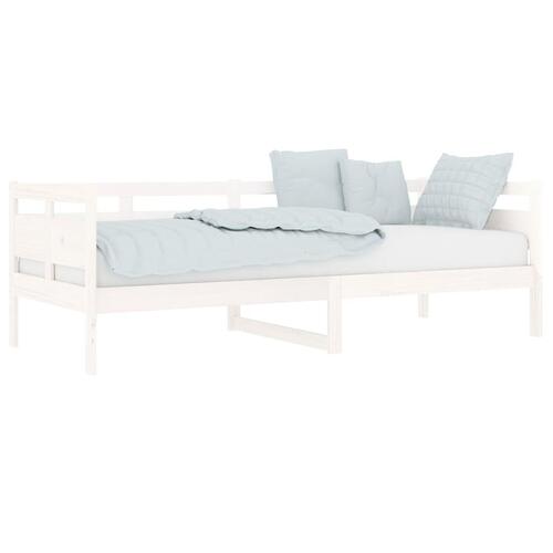 Daybed 80x200 cm massivt fyrretræ hvid