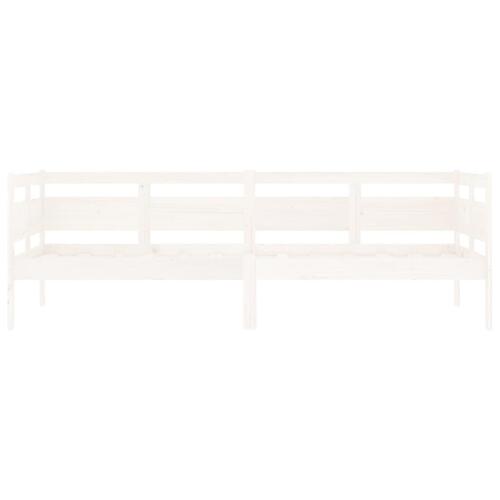 Daybed 80x200 cm massivt fyrretræ hvid