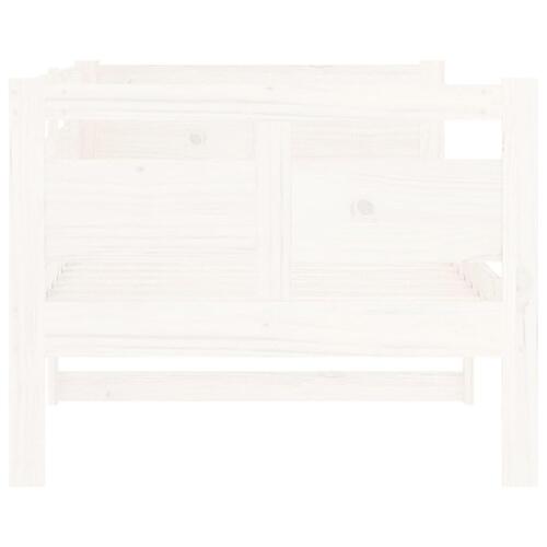 Daybed 80x200 cm massivt fyrretræ hvid