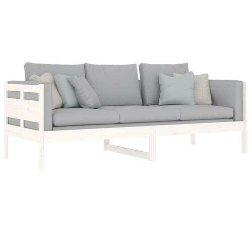 Daybed 80x200 cm massivt fyrretræ hvid