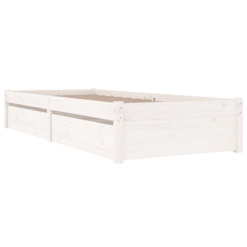 Sengeramme med skuffer 75x190 cm Small Single hvid