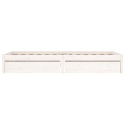 Sengeramme med skuffer 75x190 cm Small Single hvid