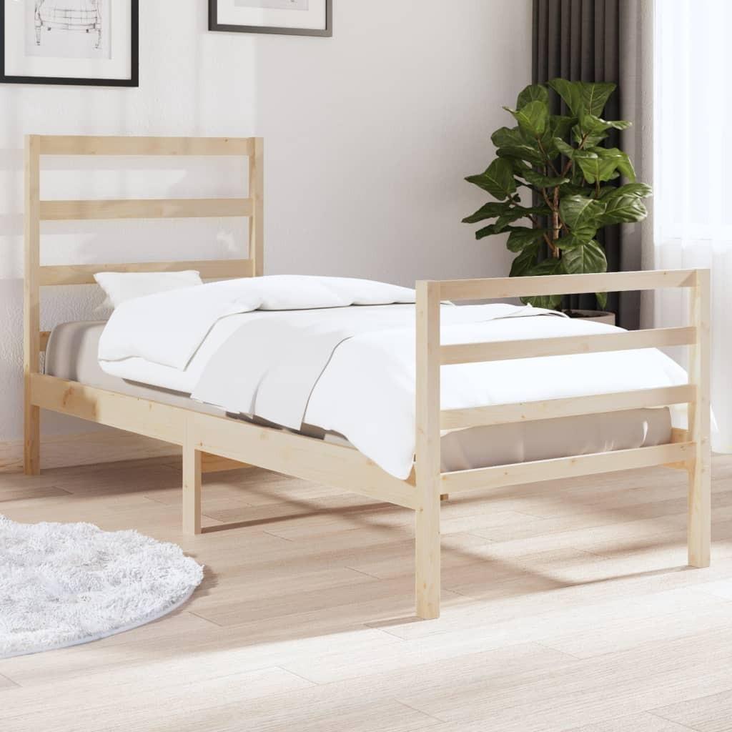 Sengeramme 90x190 cm massivt fyrretræ