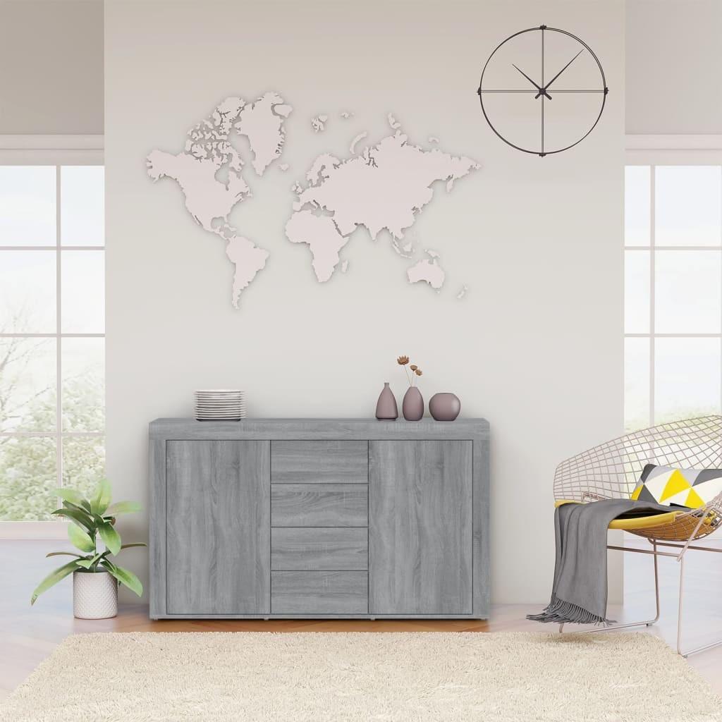Skænk 120x36x69 cm konstrueret træ grå sonoma-eg