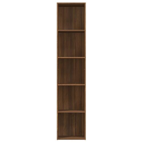 Bogreol 40x30x189 cm konstrueret træ brun egetræsfarve