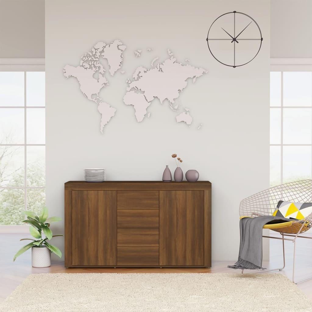 Skænk 120x36x69 cm konstrueret træ brun egetræsfarve