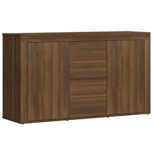 Skænk 120x36x69 cm konstrueret træ brun egetræsfarve