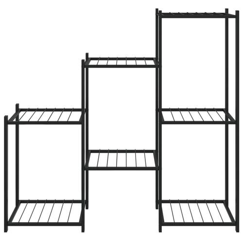 Blomsterstativ 83x25x80 cm jern sort