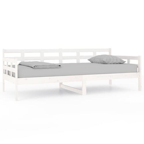 Daybed 90x200 cm massivt fyrretræ hvid