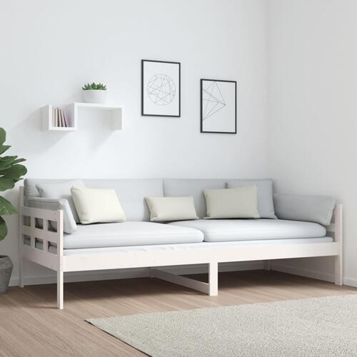 Daybed 90x200 cm massivt fyrretræ hvid
