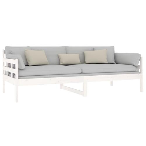 Daybed 90x200 cm massivt fyrretræ hvid