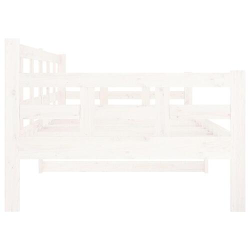 Daybed 90x200 cm massivt fyrretræ hvid