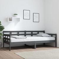 Daybed 90x200 cm massivt fyrretræ grå