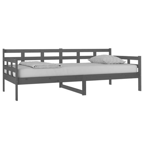 Daybed 90x200 cm massivt fyrretræ grå