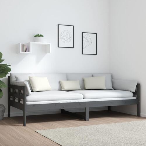 Daybed 90x200 cm massivt fyrretræ grå