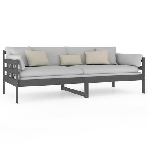 Daybed 90x200 cm massivt fyrretræ grå