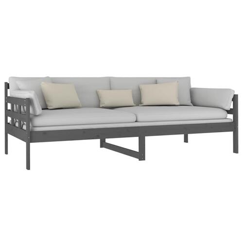 Daybed 90x200 cm massivt fyrretræ grå