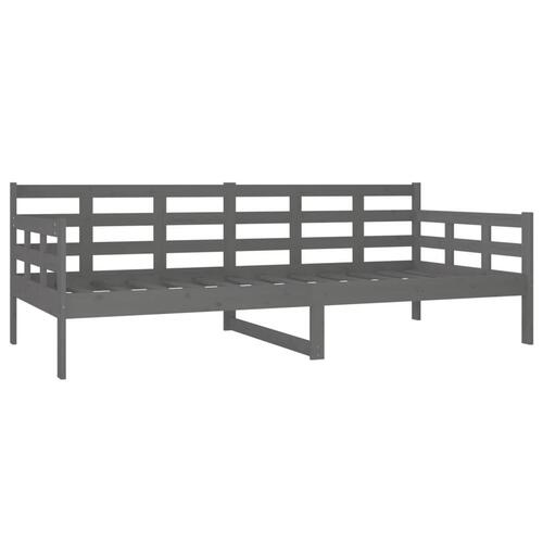 Daybed 90x200 cm massivt fyrretræ grå