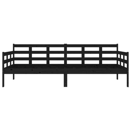 Daybed 90x200 cm massivt fyrretræ sort