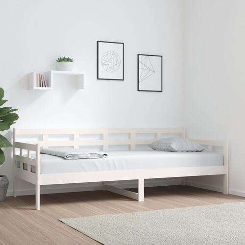 Daybed 80x200 cm massivt fyrretræ hvid