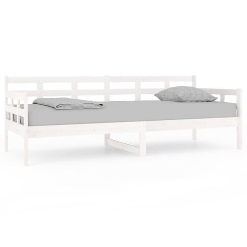 Daybed 80x200 cm massivt fyrretræ hvid